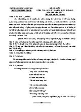 Đề đề xuất kiểm tra học kỳ II môn Ngữ văn Lớp 9 - Năm học 2018-2019 - Trường THCS Phổ Thạnh (Có đáp án)